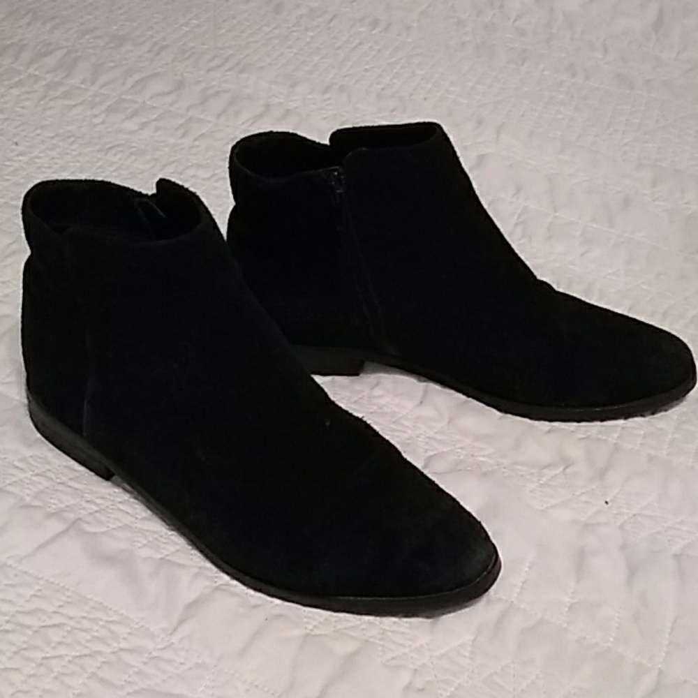 Suede Black Booties